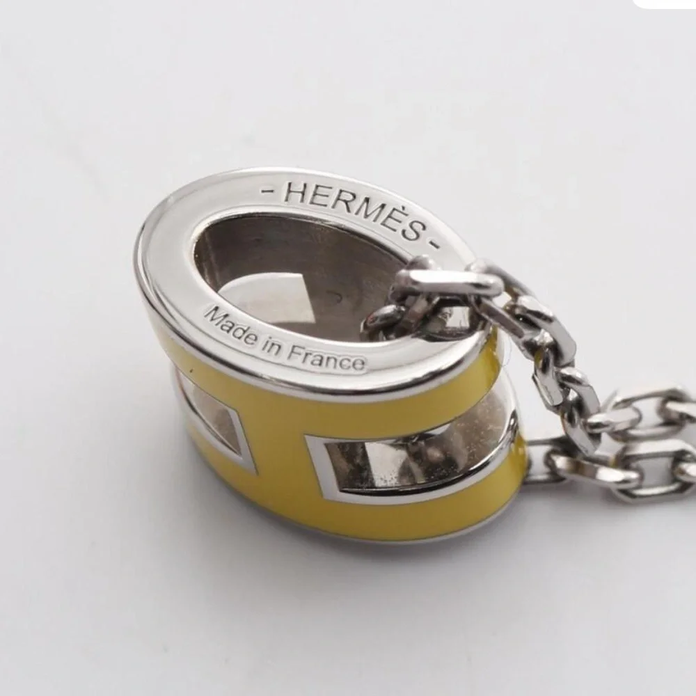 Hermès Pop H Necklace Yellow Palladium (Regular size Not Mini) NIB Silver tone - Picture 4 of 12
